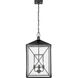 Caswell 4 Light 13.5 inch Powder Coated Black Outdoor Hanging Lantern